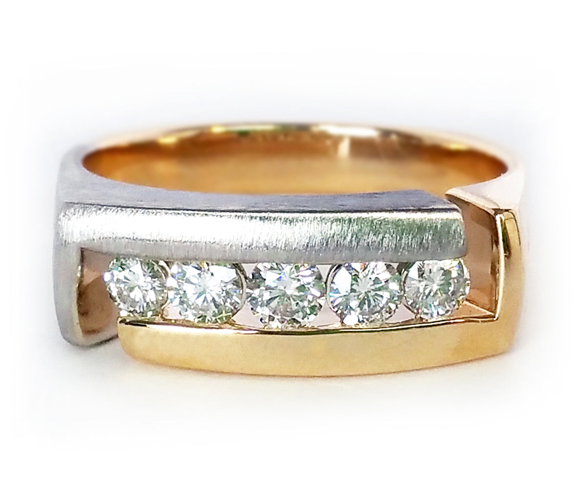 Sleek and Modern Men's Wedding Ring Redesign