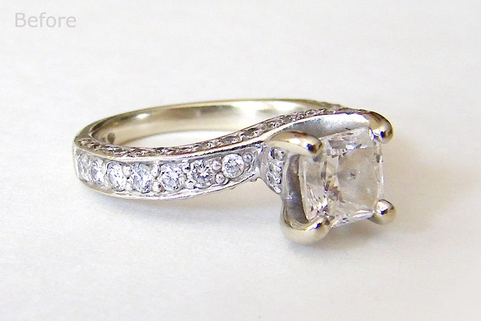 Handcrafted Matching Diamond Wedding Ring