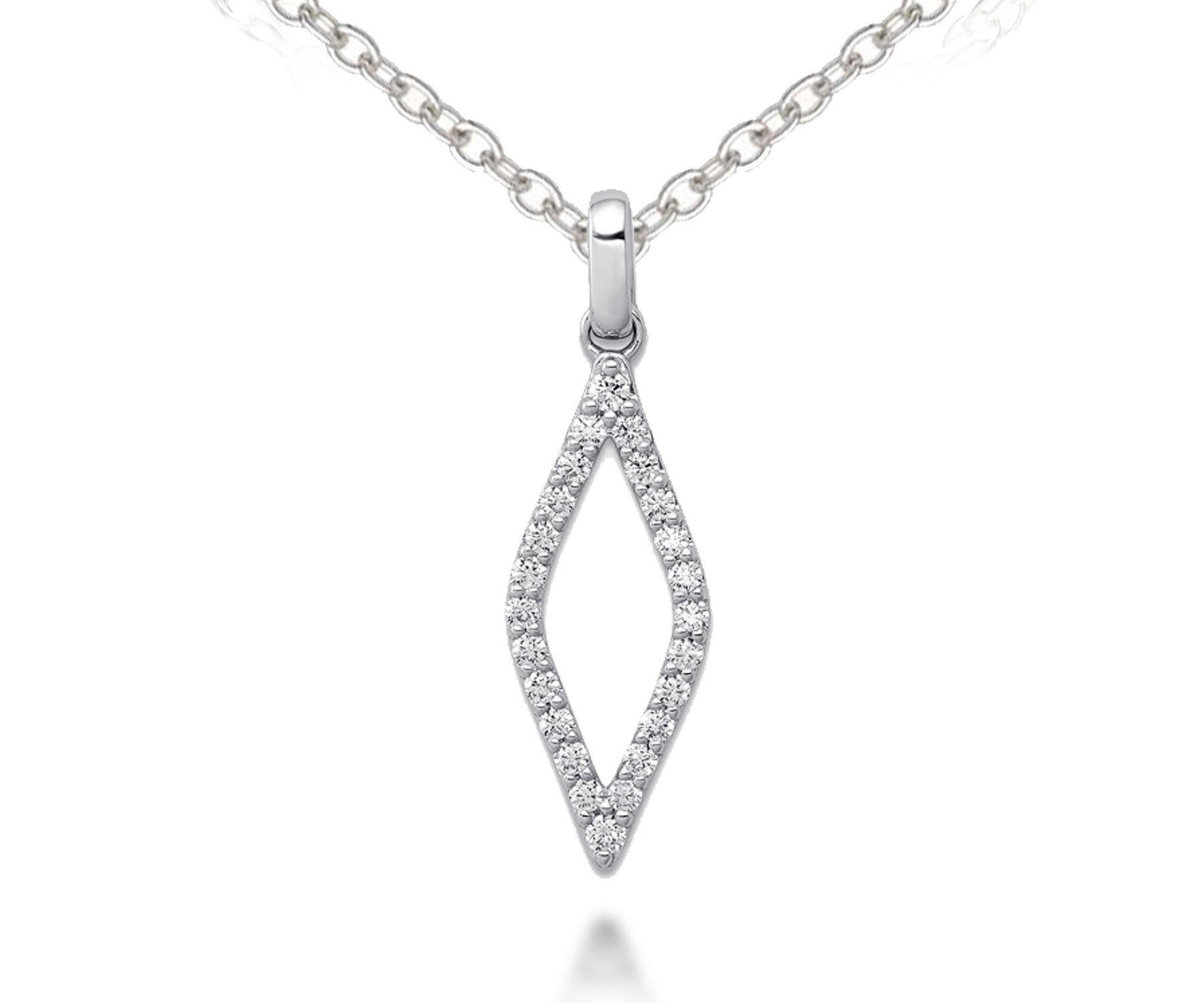 Fancy Open Marquise Diamond Pendant