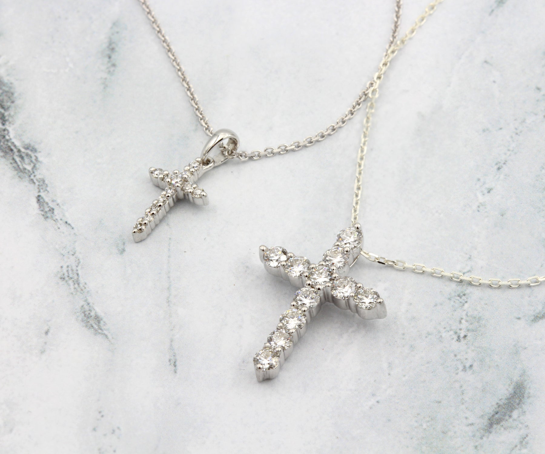 Fancy Cross Diamond Pendant