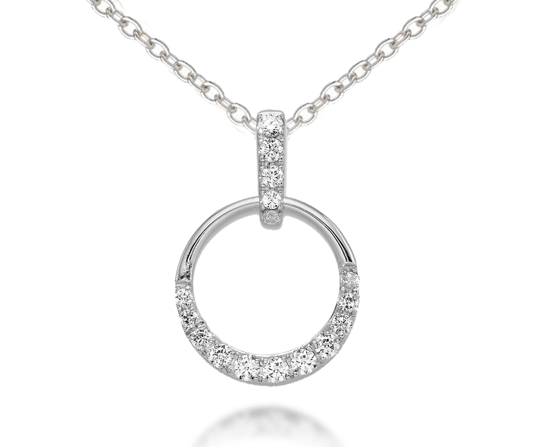 Fancy Open Circle Diamond Pendant