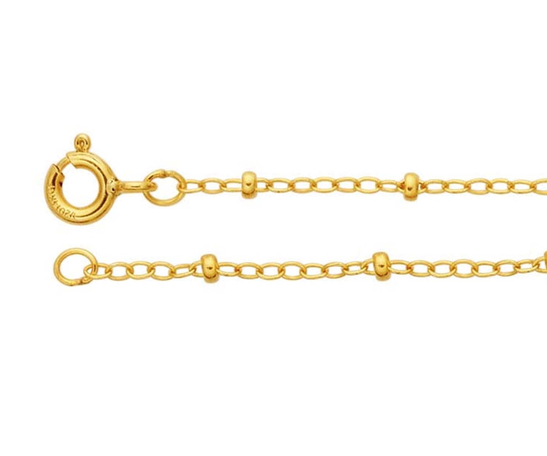 Beaded 1.2mm Cable Gold-Filled Chain