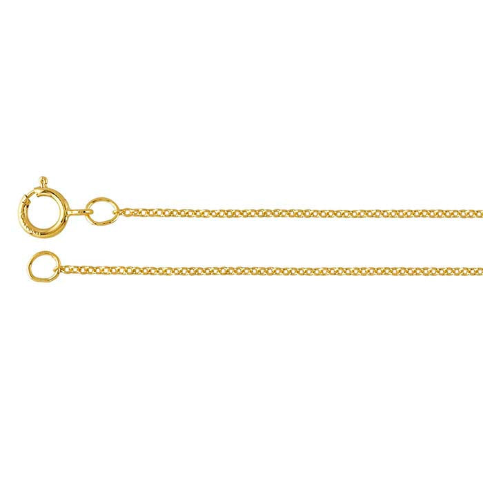 Ambrosia Diamond-Cut 1mm Gold Chain Necklace