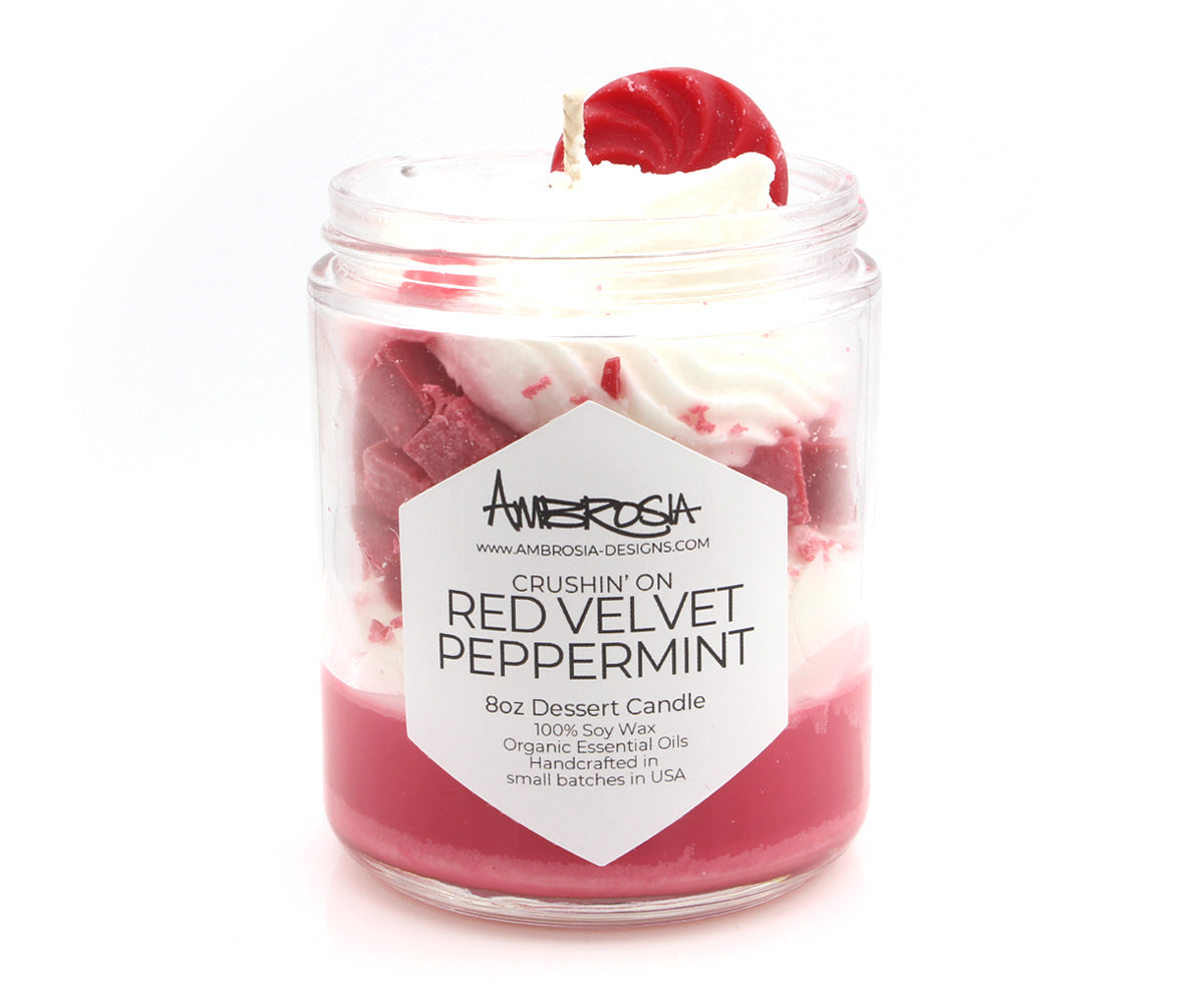 Red Velvet Peppermint Dessert Candle