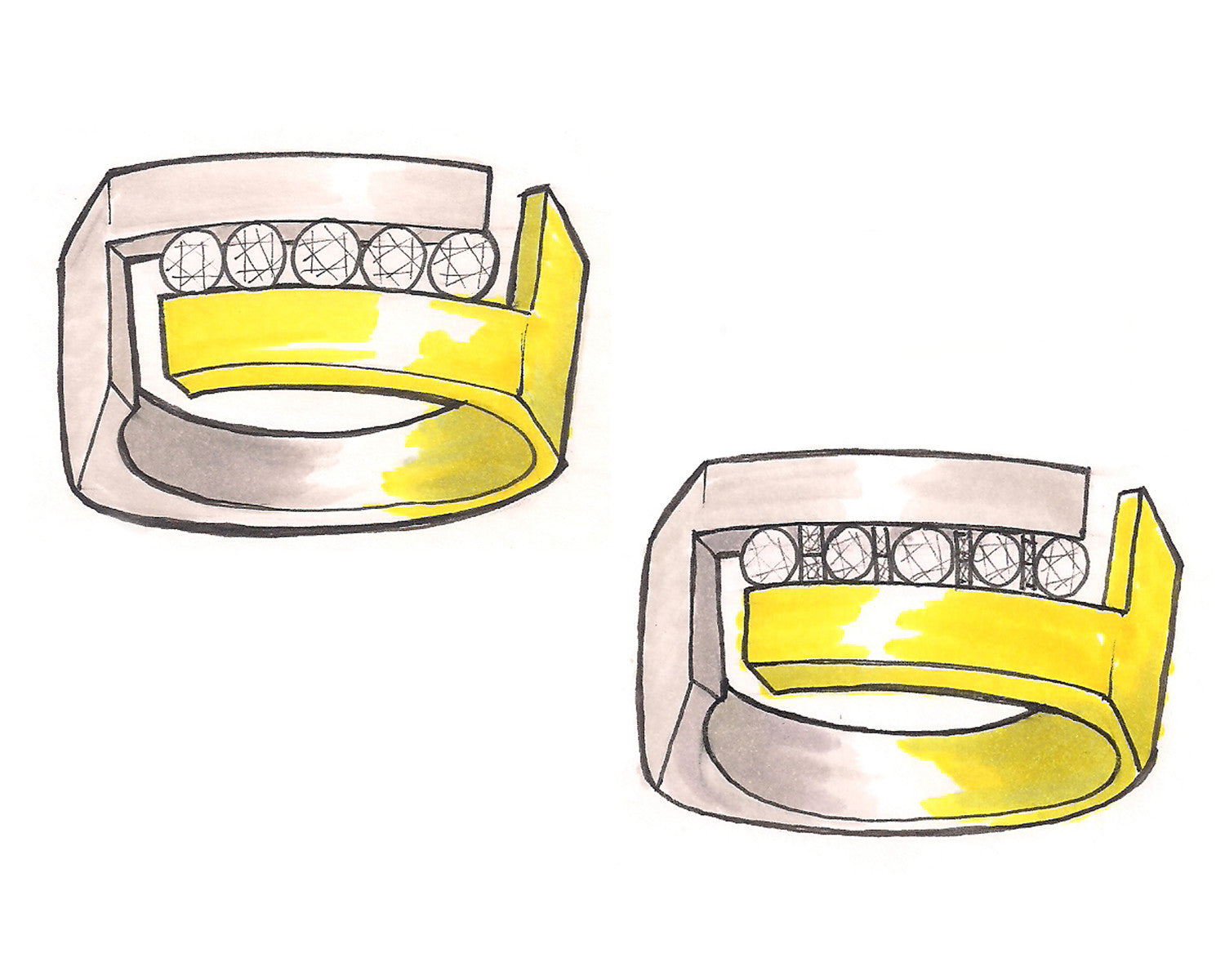 Sleek and Modern Men's Wedding Ring Redesign