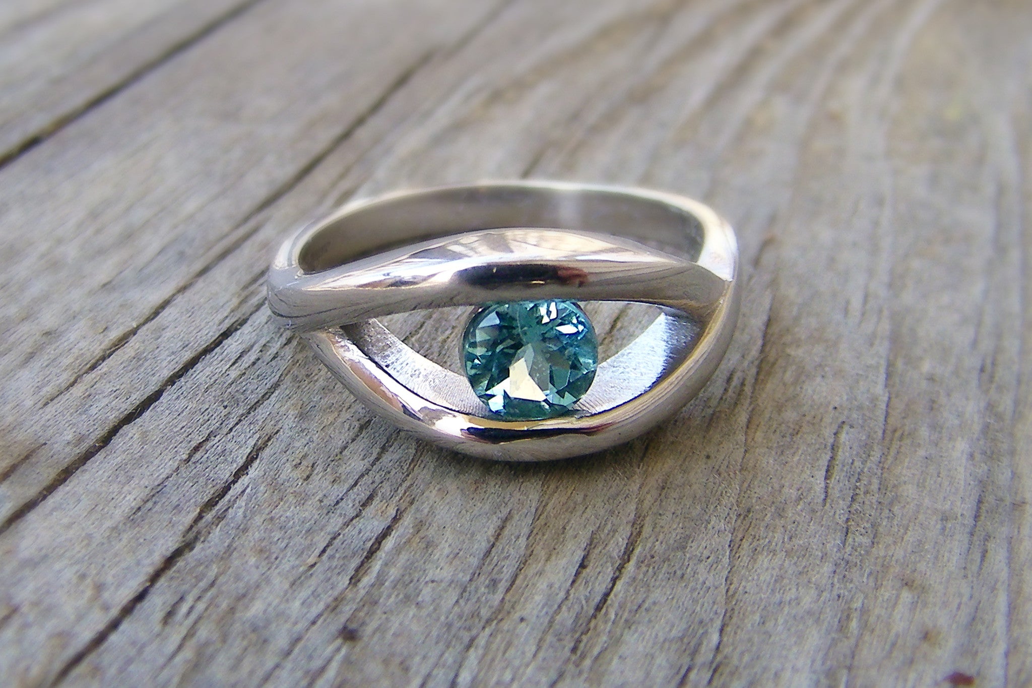 Tourmaline Solitaire Wedding Ring