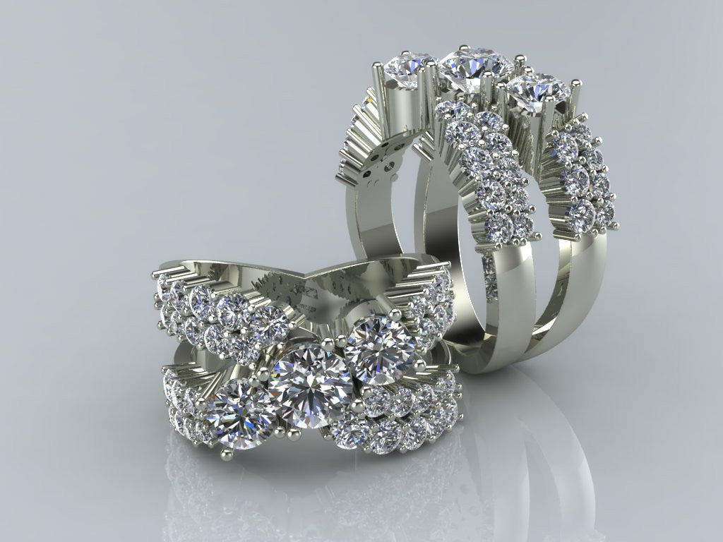 Contemporary Criss Cross Wedding Ring Redesign