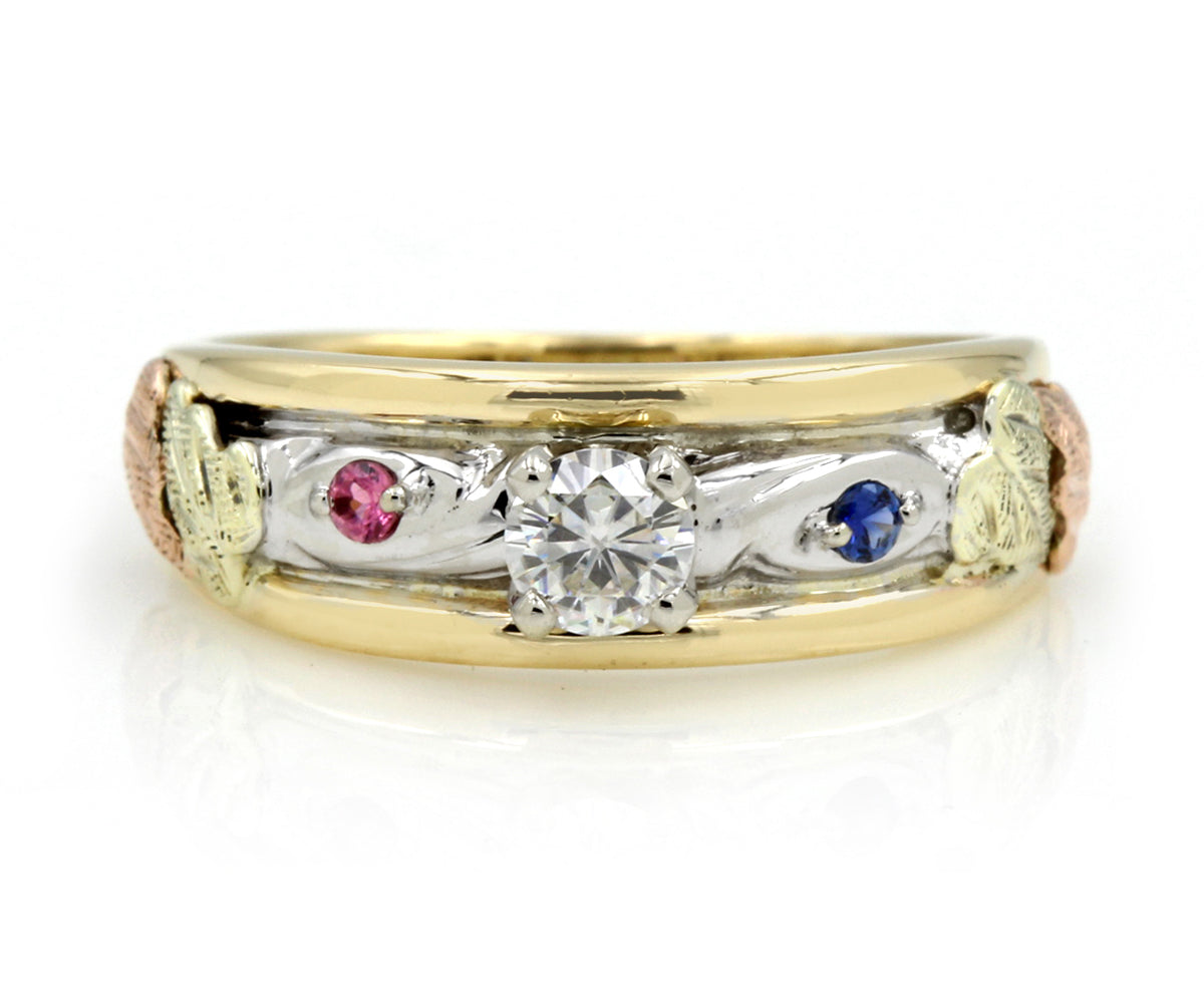 Two Tone Black Hills Gold Family Ring Redesign