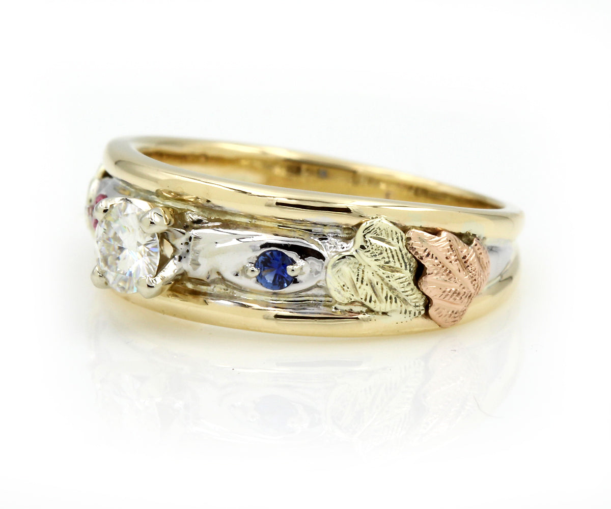 Two Tone Black Hills Gold Family Ring Redesign