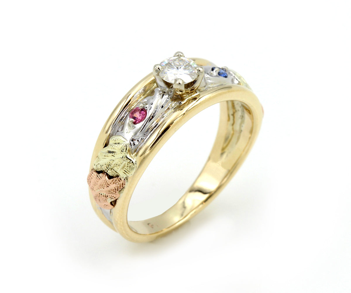 Two Tone Black Hills Gold Family Ring Redesign