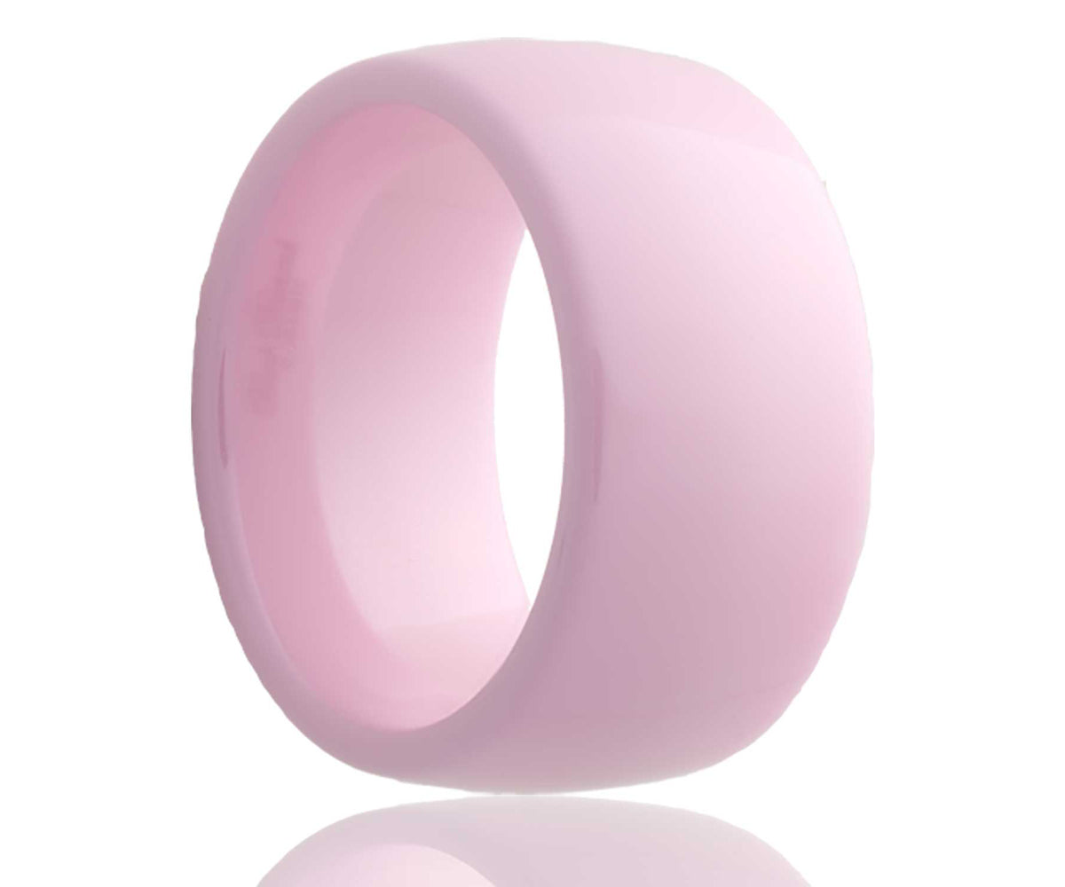 Anillo sencillo de cerámica rosa