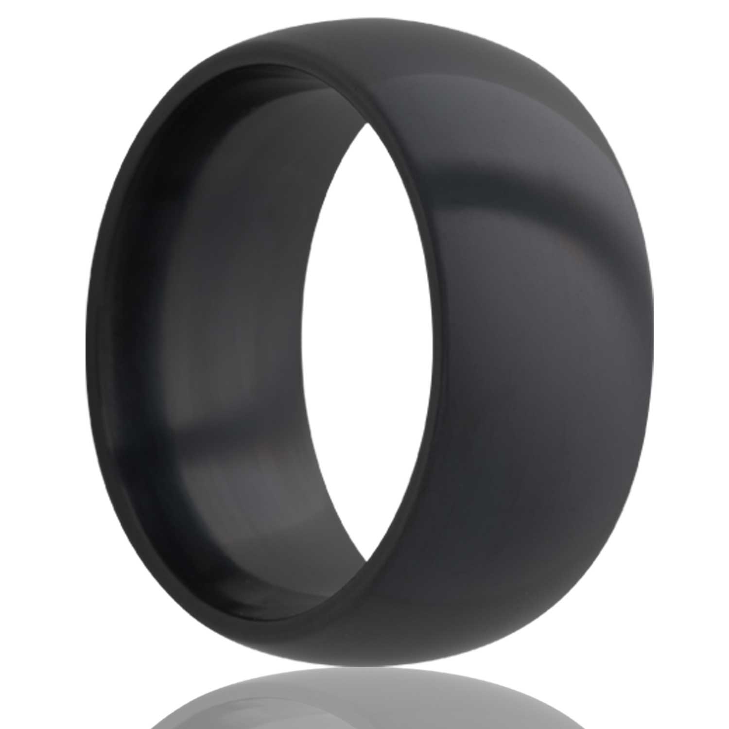 Men's Dome Zirconium band, all high polish Wedding Ring