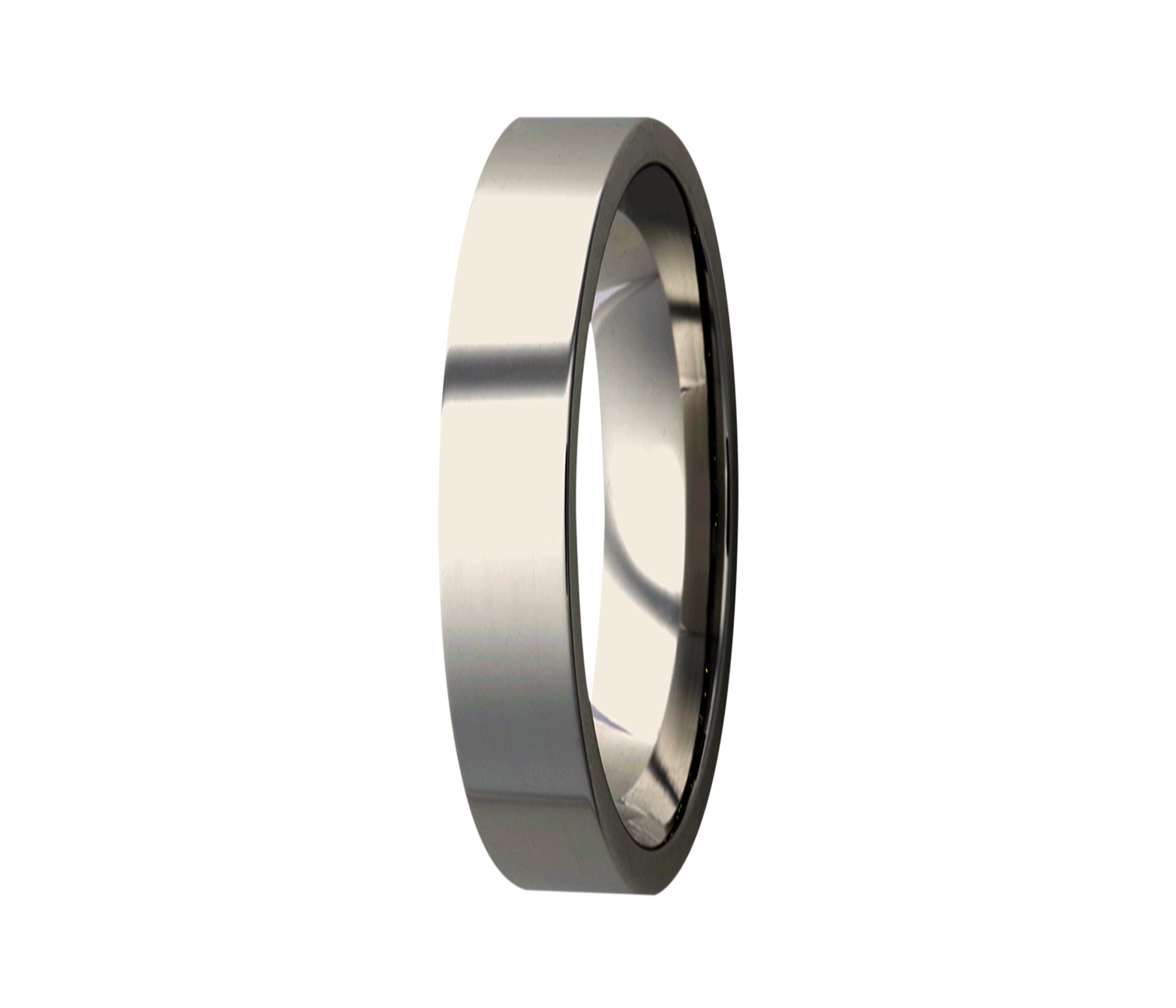 Titanium Simple Flat Thin Polished Ring