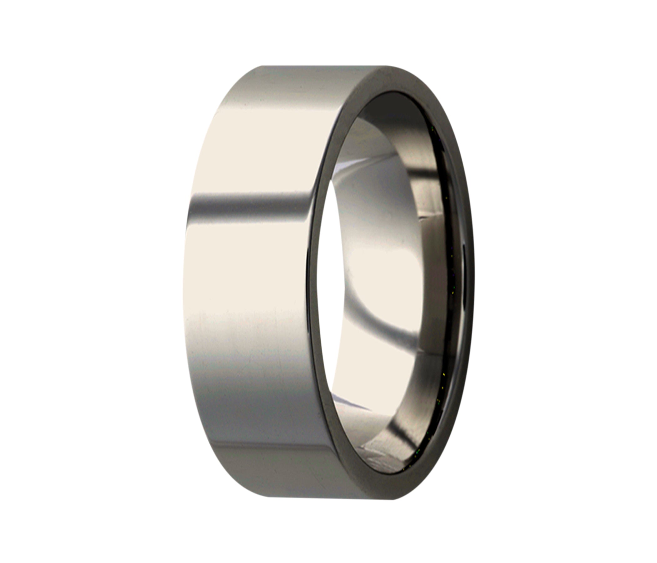 Titanium Simple Flat Polished Ring