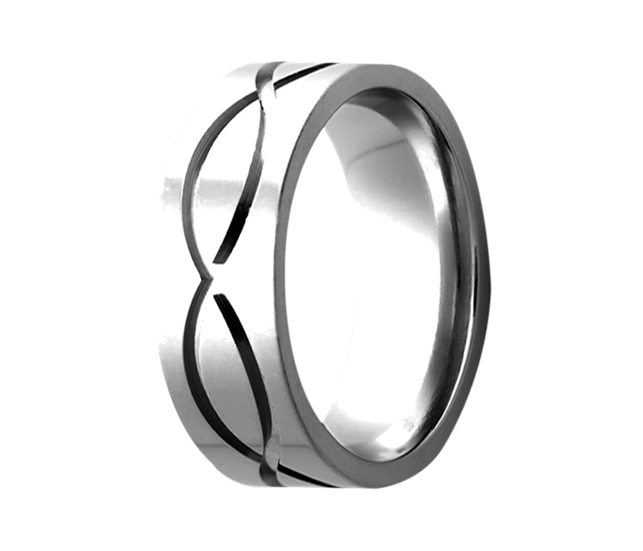 Titanium Infinity Design Milled Ring