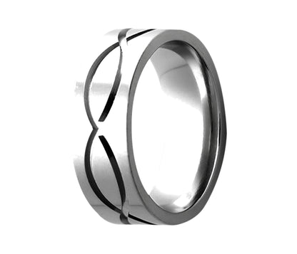 Titanium Infinity Design Milled Ring