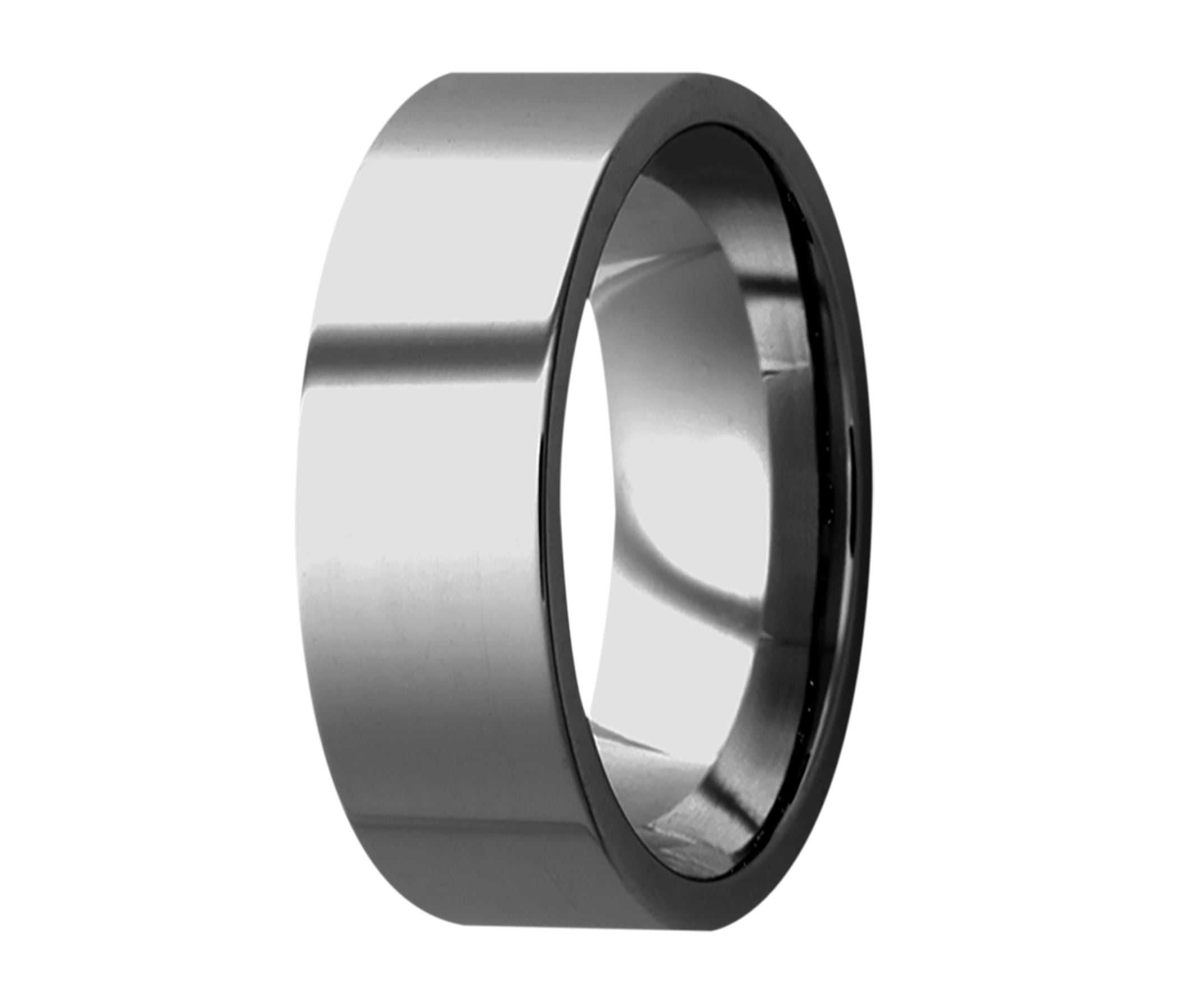 Tungsten Classic Flat Polished Ring