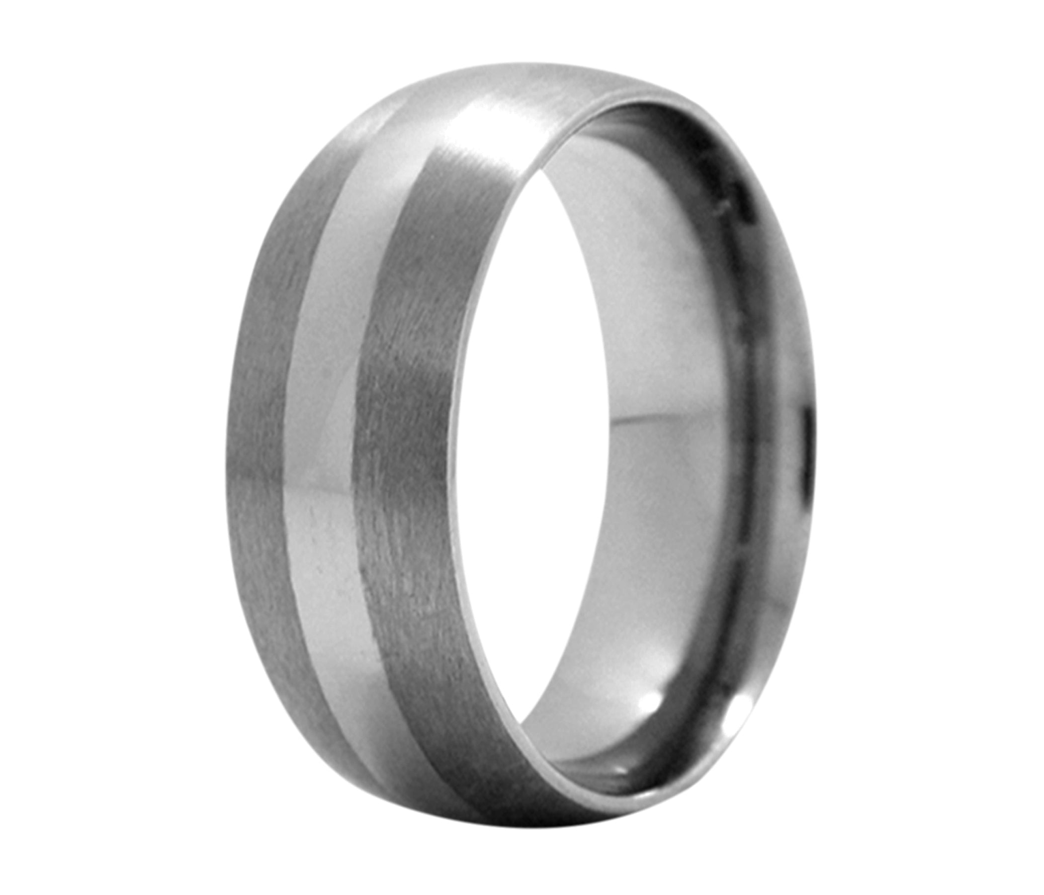 Tungsten Classic Domed Polished Center Ring