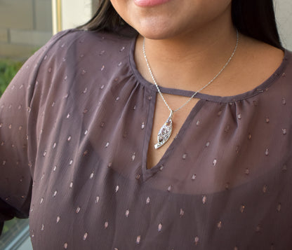 Artistic Lilac Amethyst Purple Sapphire Necklace