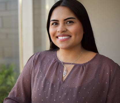 Artistic Lilac Amethyst Purple Sapphire Marquise Necklace