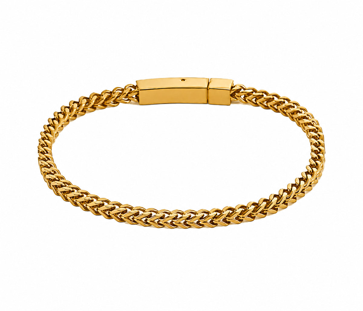 Franco Weave Link Gold Bracelet