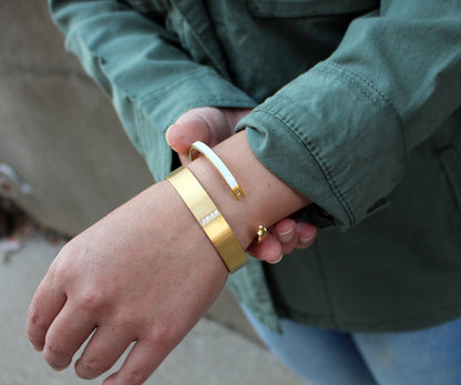Pulsera de oro con pavé de armonía
