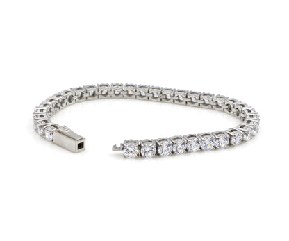 Pulsera de tenis con piedras redondas brillantes