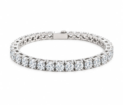 Big Sparkle Tennis Link Steel Bracelet