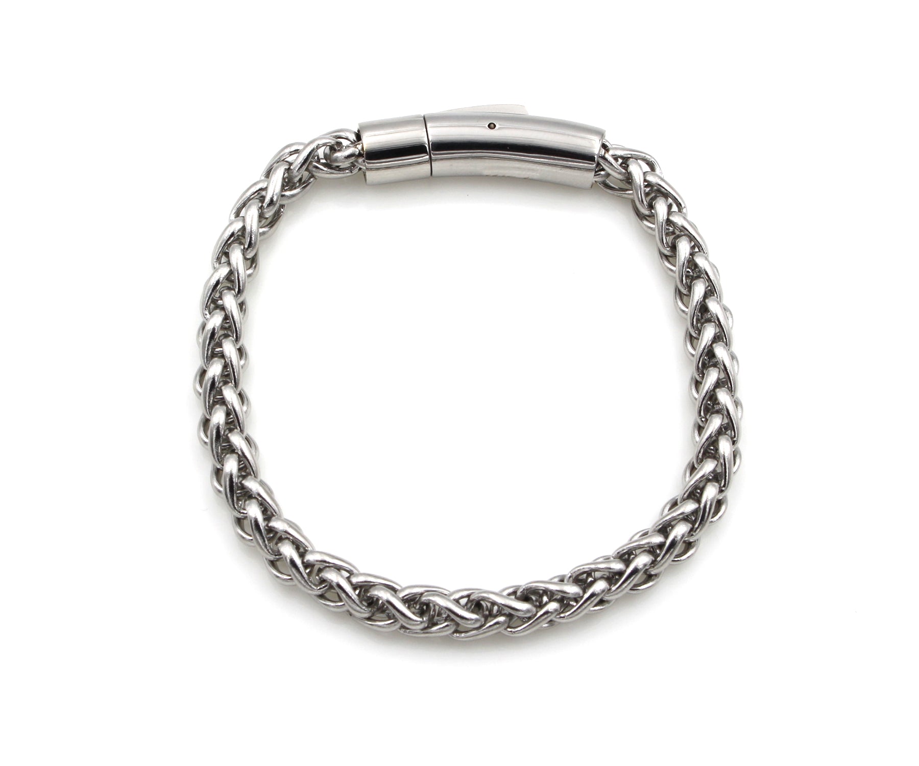 Men's gents Stainless Steel Weave Link Bracelet