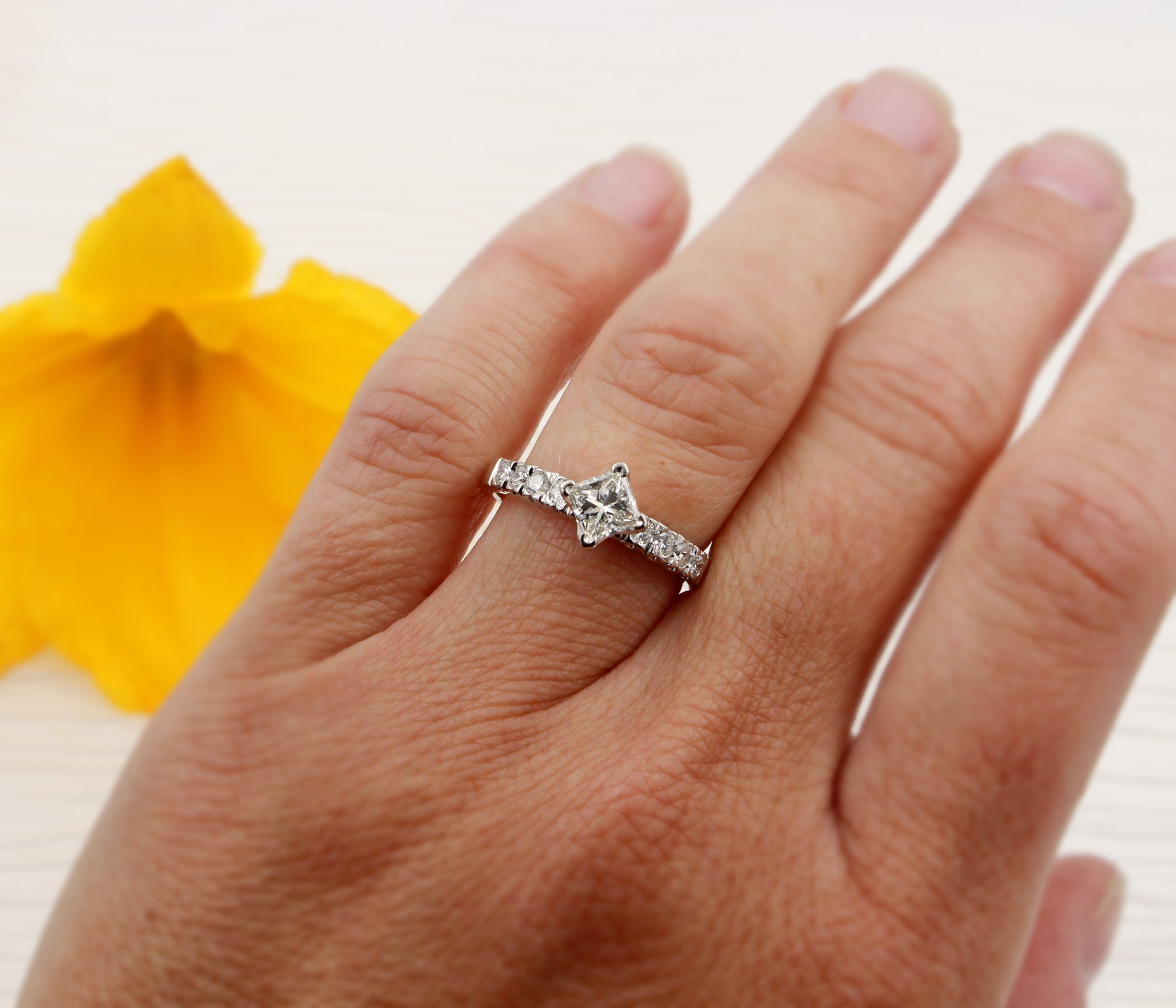 Ballpark Classic Princess Diamond Engagement Ring