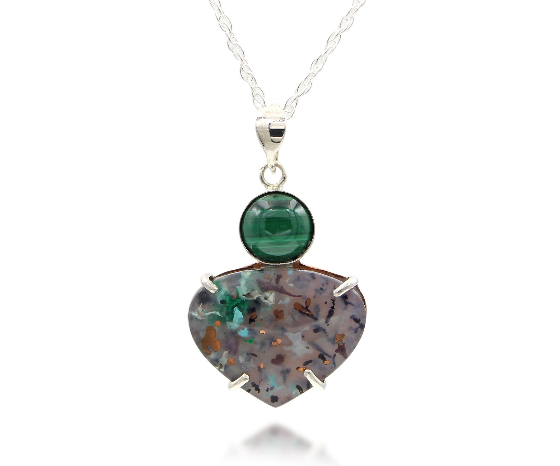 Confetti Chrysocolla Malachite Copper Necklace