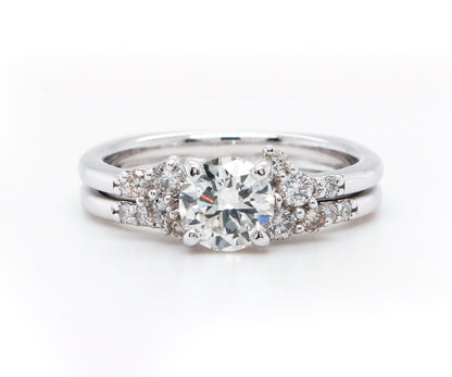 Interlocking Floral Cluster Wedding Ring