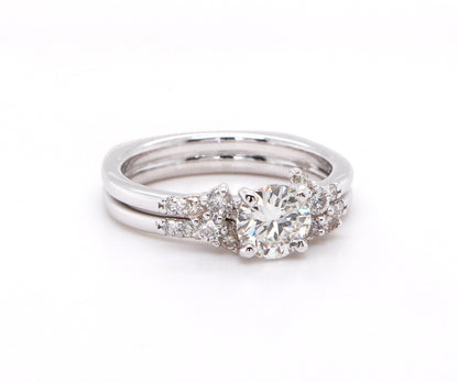 Interlocking Floral Cluster Wedding Ring