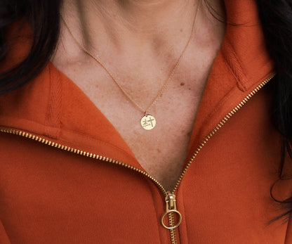 Mini Well With My Soul Silver Cross Necklace