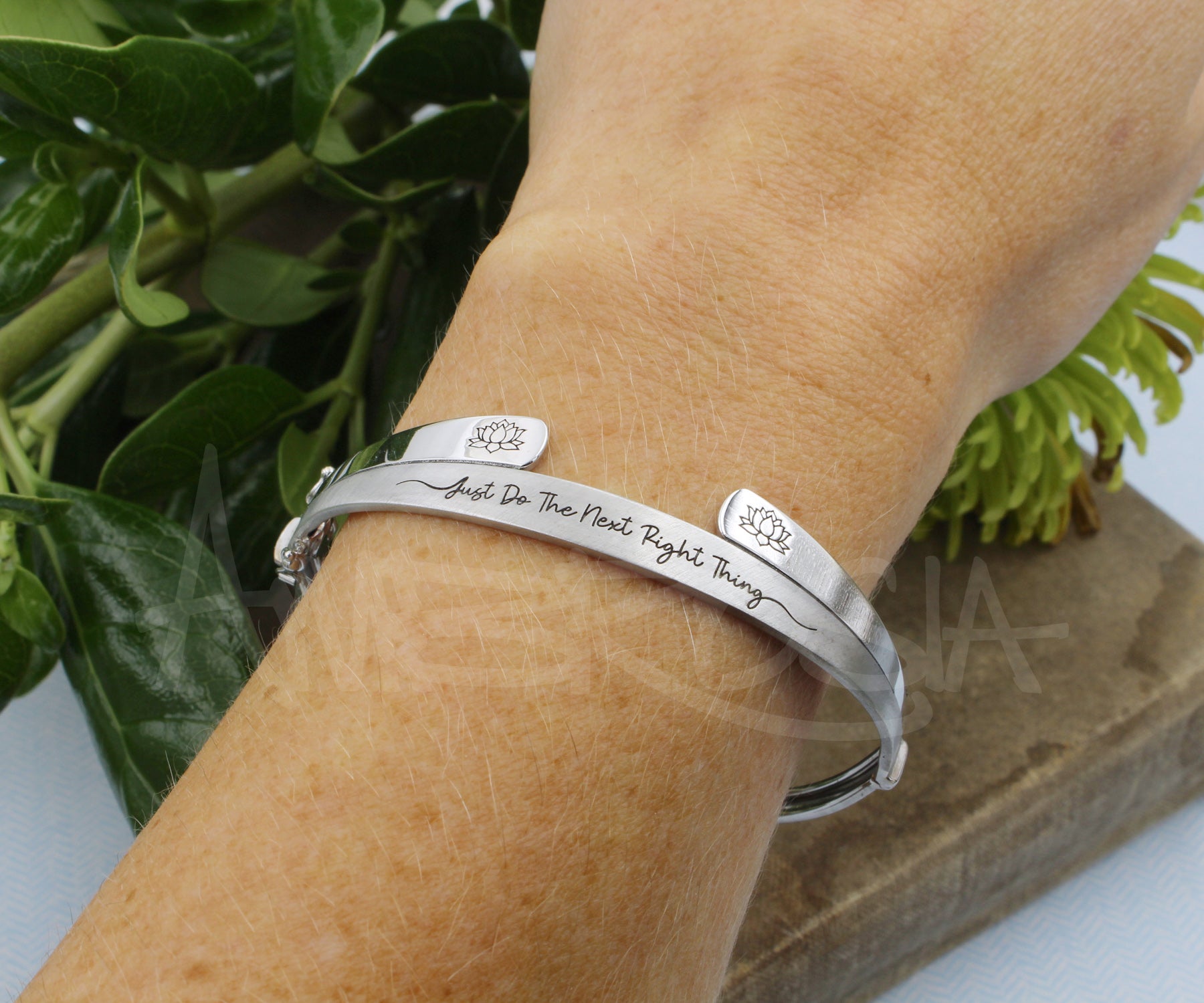 Do The Right Thing Custom Cuff Hinged Bracelet