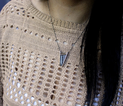 Double Bar Angular Meteorite Necklace