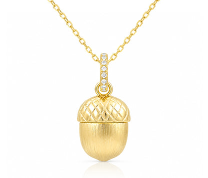Strength of an Acorn Gold Necklace