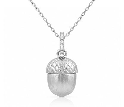Strength of an Acorn Silver Necklace