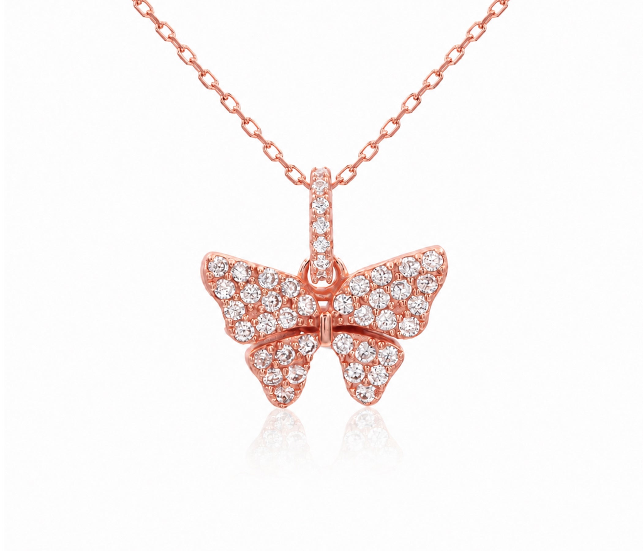 Awakening Butterfly Rose Gold Necklace