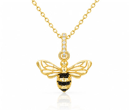 Focus like A Bee Gold Necklace