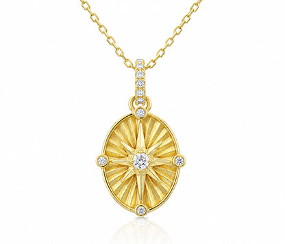 Compass of Independence Gold Necklace