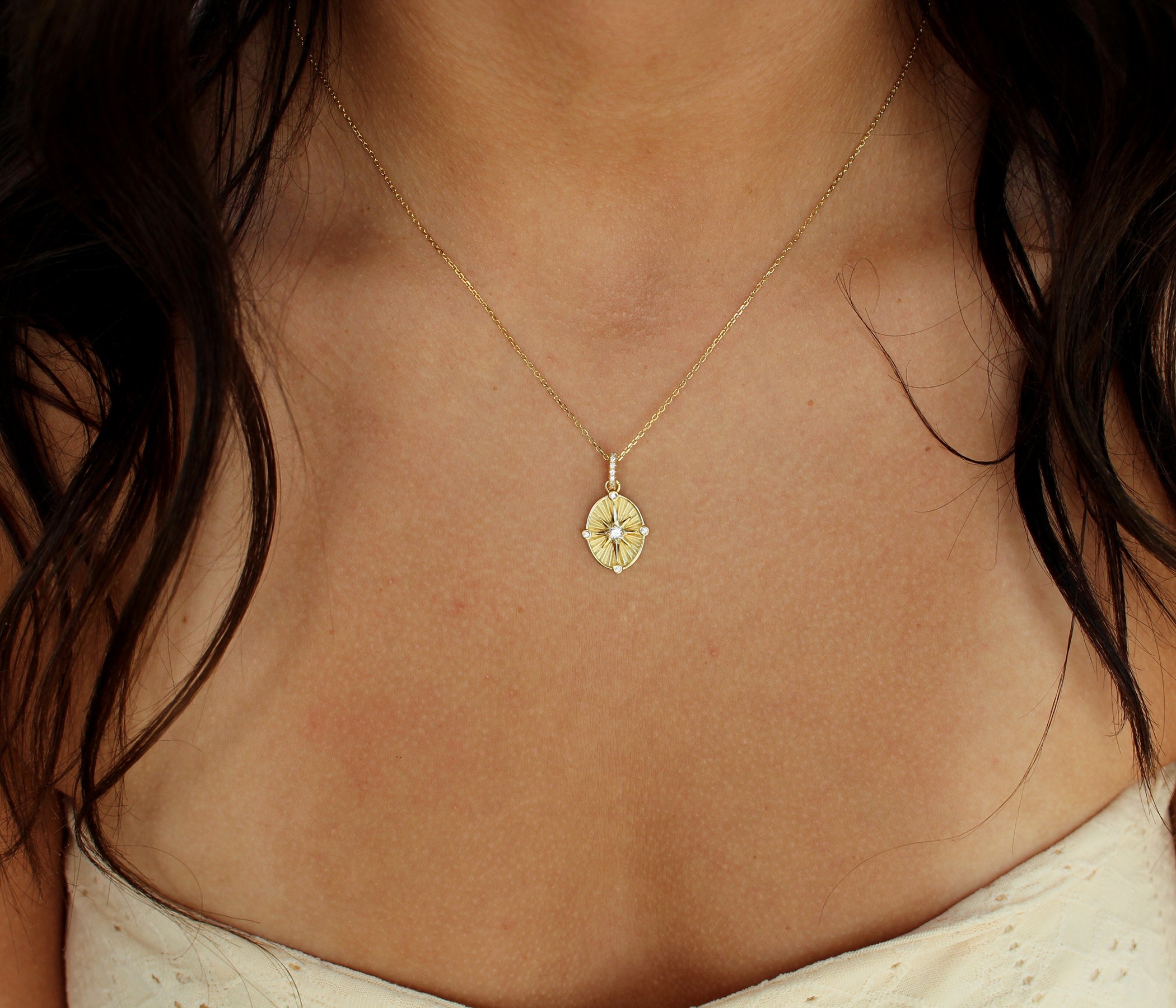 Compass of Independence Gold Necklace