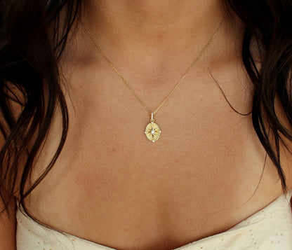 Compass of Independence Gold Necklace