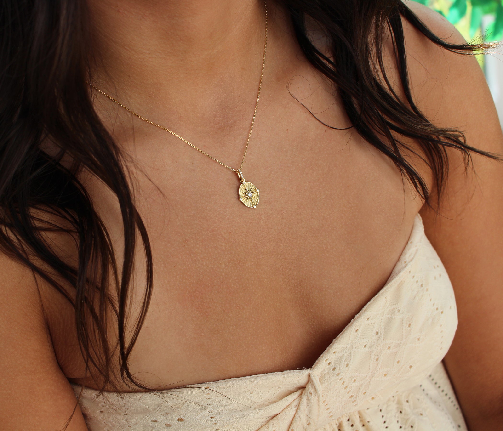 Compass of Independence Gold Necklace