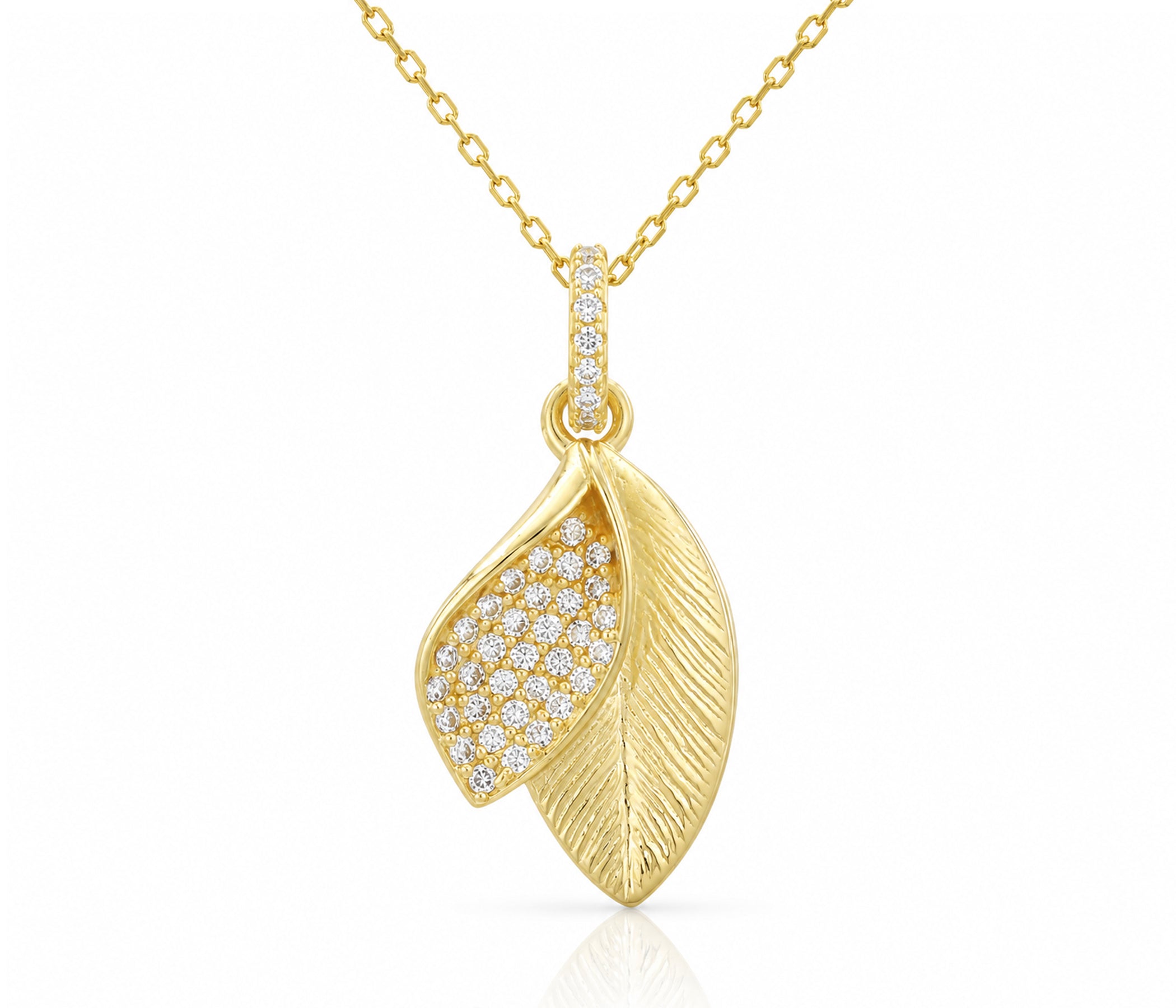 Turn a New Leaf Gold Necklace