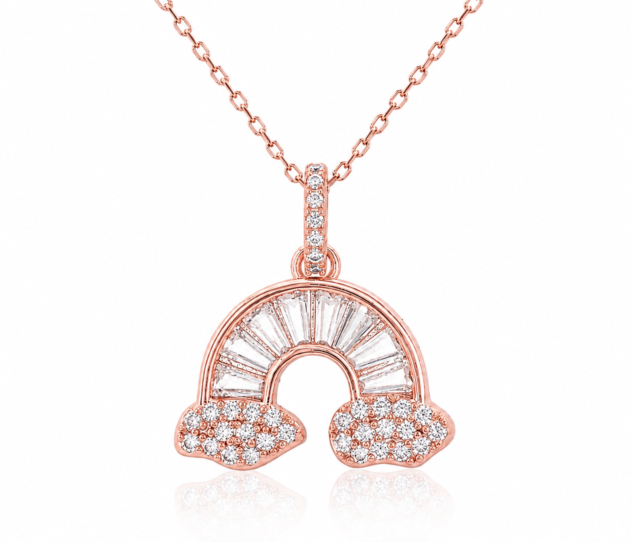 Rainbow of New Beginnings Rose Gold Necklace