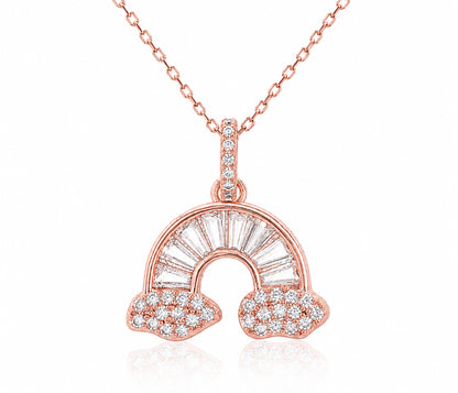 Rainbow of New Beginnings Rose Gold Necklace