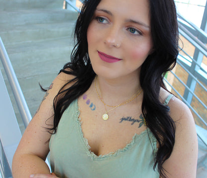 Sun and Stars of Balance Gold Necklace