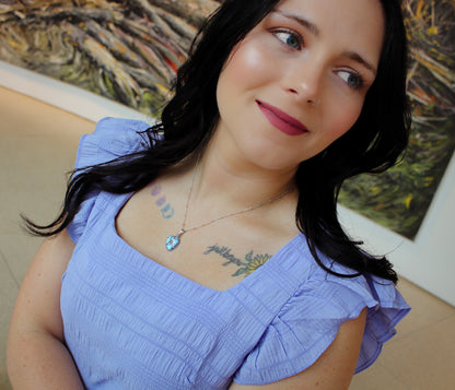 Beaded Golden Hill Turquoise Topaz Necklace