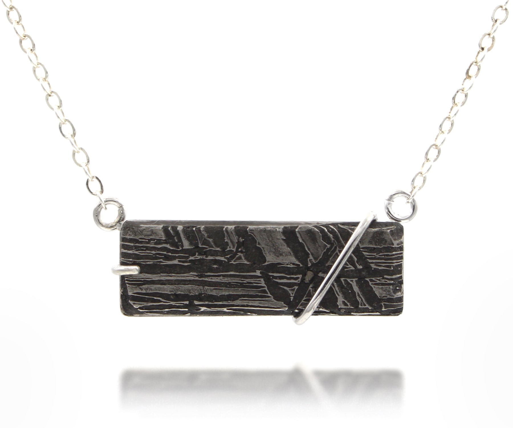 Medium Rectangular Meteorite Necklace